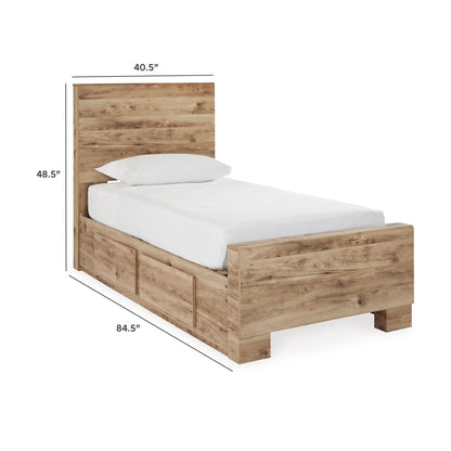Hyanna Twin Panel Bed with 2 Side Storage