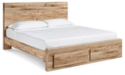 Hyanna Queen Panel Storage Bed, Dresser, Mirror and Nightstand