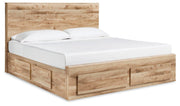 Hyanna King Panel Storage Bed with 2 Under Bed Storage Drawers