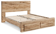 Hyanna King Panel Storage Bed, Dresser, Mirror and Chest