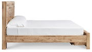 Hyanna Queen Panel Storage Bed with Mirrored Dresser and Chest