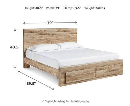 Hyanna King Panel Storage Bed, Dresser and Mirror