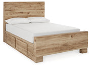 Hyanna Full Panel Bed with 2 Side Storage, Dresser, Mirror and Nightstand