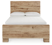 Hyanna Full Panel Bed with 1 Side Storage, Dresser, Mirror and Chest