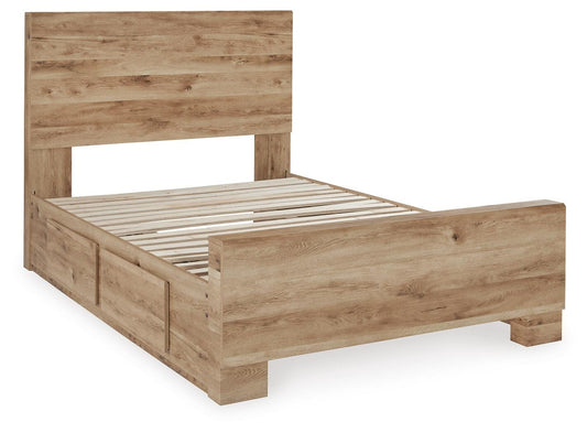 Hyanna Full Panel Bed with 1 Side Storage