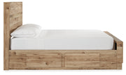 Hyanna Full Panel Bed with 1 Side Storage, Dresser, Mirror, Chest and Nightstand