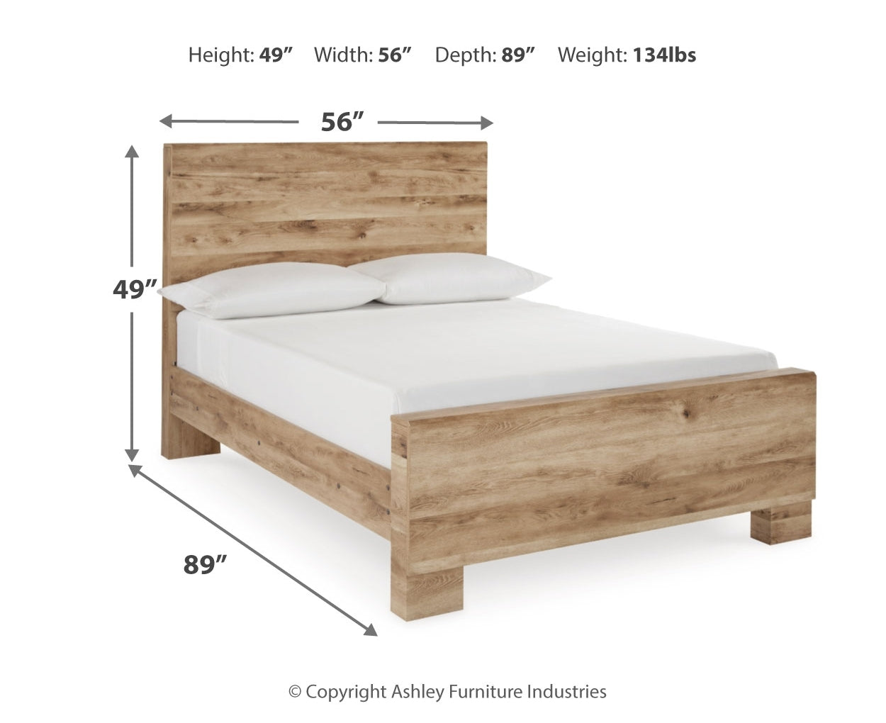 Hyanna Full Panel Bed, Dresser and Mirror