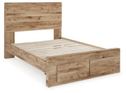 Hyanna Full Panel Storage Bed, Dresser, Mirror and Chest