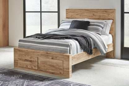 Hyanna Full Panel Storage Bed with Mirrored Dresser