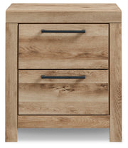 Hyanna King Panel Storage Bed with 1 Under Bed Storage Drawer, Dresser, Mirror and Nightstand