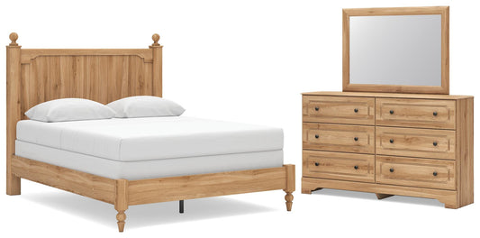 Aleaport Queen Panel Bed with Mirrored Dresser