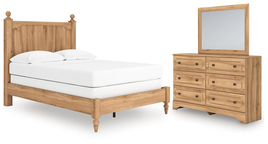 Aleaport Full Panel Bed with Mirrored Dresser