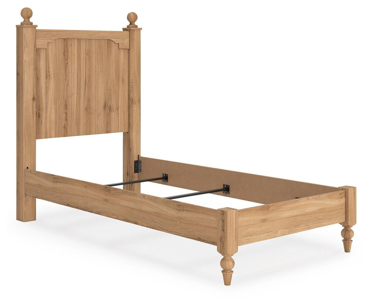 Aleaport Twin Panel Bed with Mirrored Dresser