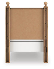 Aleaport Twin Panel Bed with Mirrored Dresser