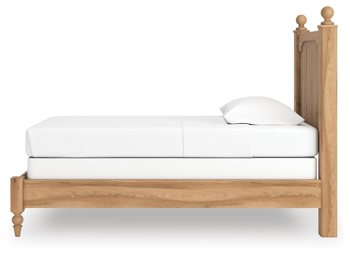 Aleaport Twin Panel Bed with Mirrored Dresser