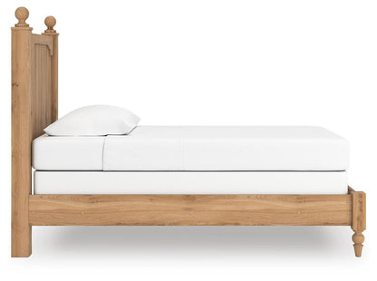 Aleaport Twin Panel Bed with Mirrored Dresser