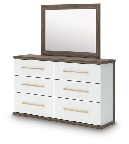 Mazilar King Platform Bed, Dresser, Mirror and Nightstand