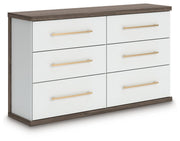 Mazilar King Upholstered Bed, Dresser and Nightstand