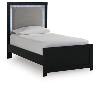 Raechalla Twin Upholstered Panel Bed