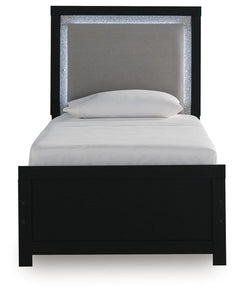 Raechalla Twin Upholstered Panel Bed