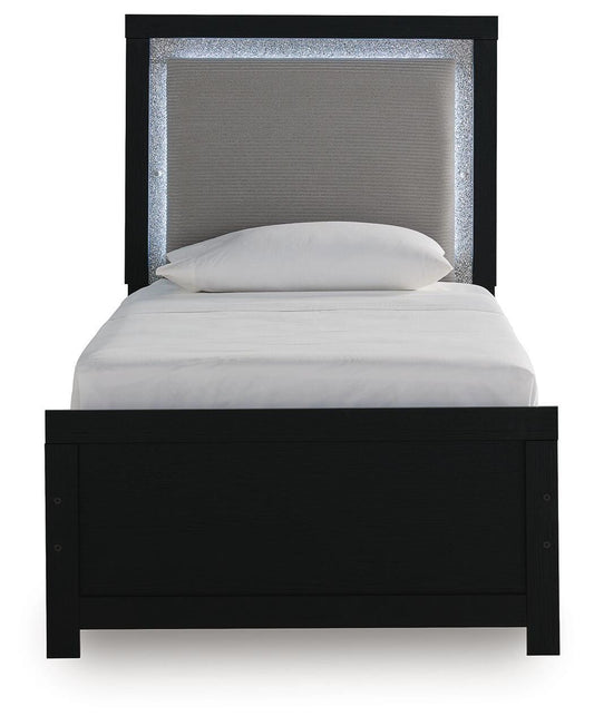 Raechalla Twin Upholstered Panel Bed