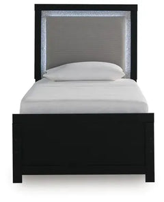 Raechalla Twin Upholstered Panel Bed