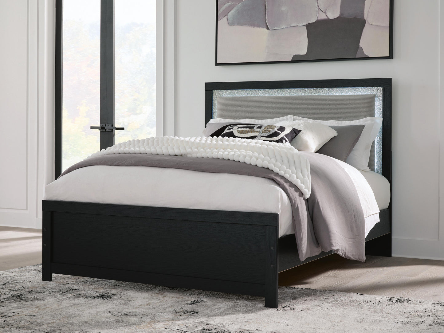 Raechalla Queen Upholstered Panel Bed