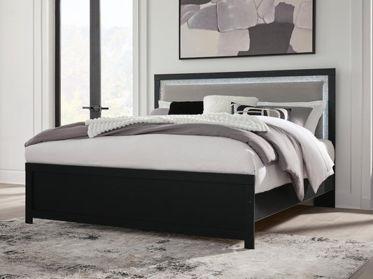 Raechalla King Upholstered Panel Bed