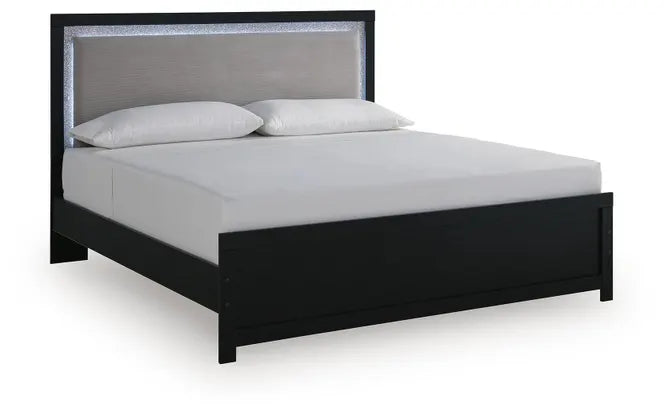Raechalla King Upholstered Panel Bed