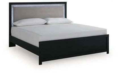Raechalla King Upholstered Panel Bed