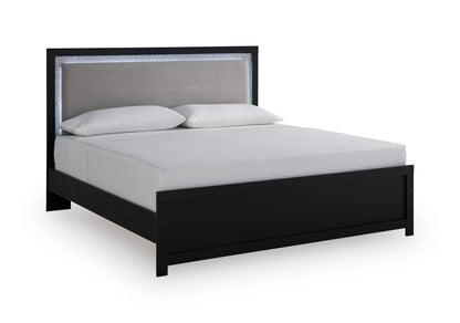 Raechalla Queen Panel Bed 4PC Bedroom Set with Comforter Kit