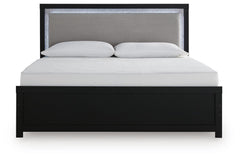 Raechalla King Upholstered Panel Bed