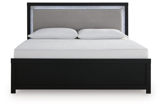 Raechalla King Upholstered Panel Bed
