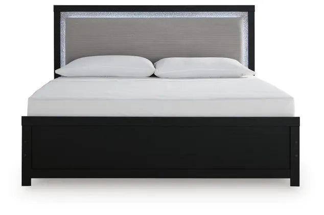 Raechalla King Upholstered Panel Bed