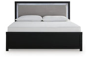 Raechalla King Upholstered Panel Bed