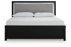Raechalla King Upholstered Panel Bed