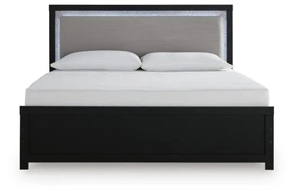 Raechalla King Upholstered Panel Bed