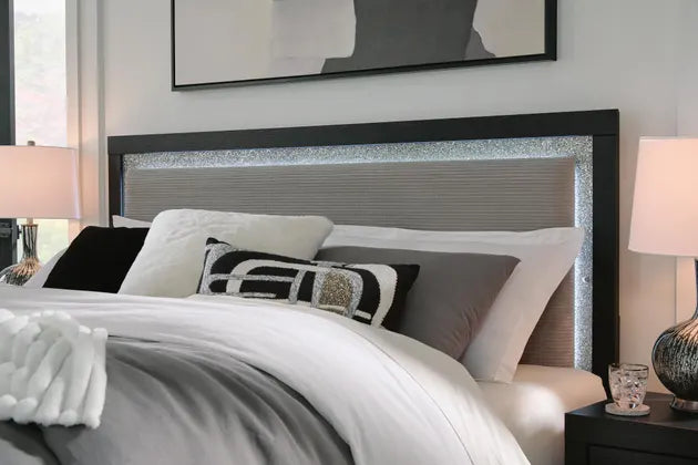 Raechalla King Upholstered Panel Bed