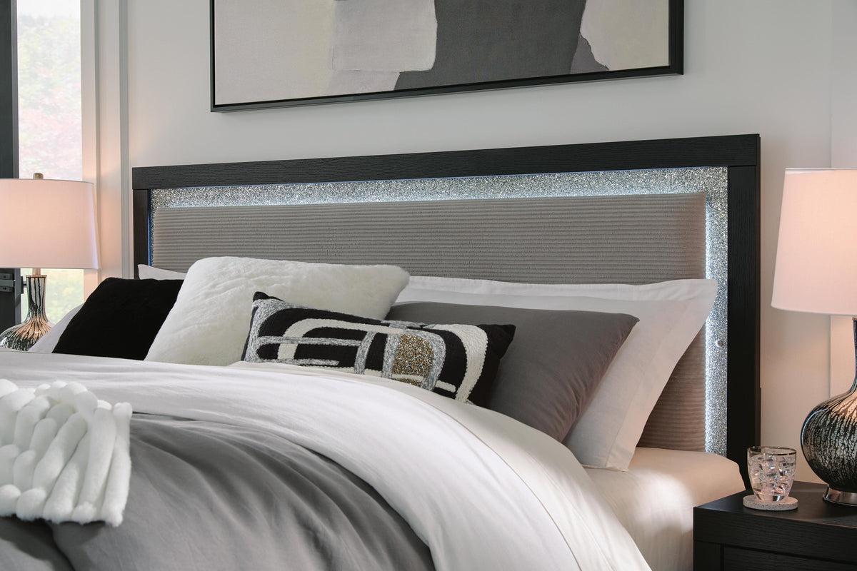 Raechalla King Upholstered Panel Bed