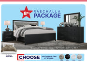 Raechalla Queen Panel Bed 4PC Bedroom Set with Comforter Kit