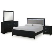 Raechalla Queen Panel Bed 4PC Bedroom Set with Comforter Kit