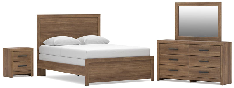 Jonnifer Queen Panel Bed, Dresser, Mirror and Nightstand