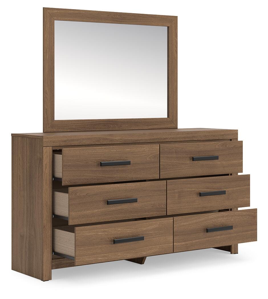 Jonnifer Queen Panel Bed, Dresser, Mirror and Nightstand