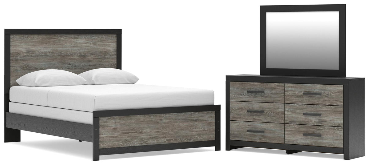 Jonnifer Queen Panel Bed, Dresser and Mirror