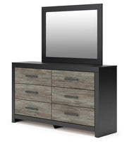 Jonnifer Full Bookcase Bed, Dresser and Mirror