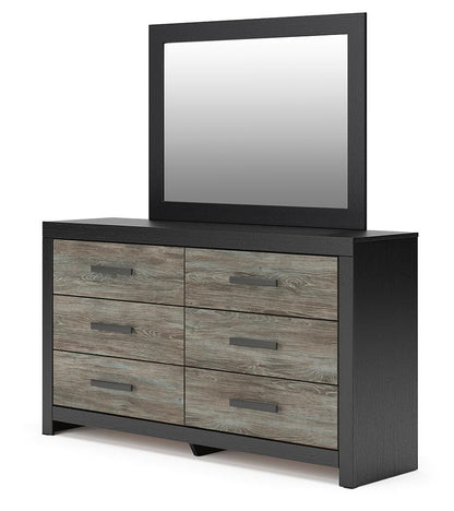Jonnifer Full Bookcase Bed, Dresser and Mirror