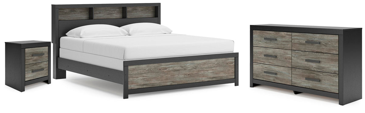 Jonnifer King Panel Bed, Dresser, and Nightstand