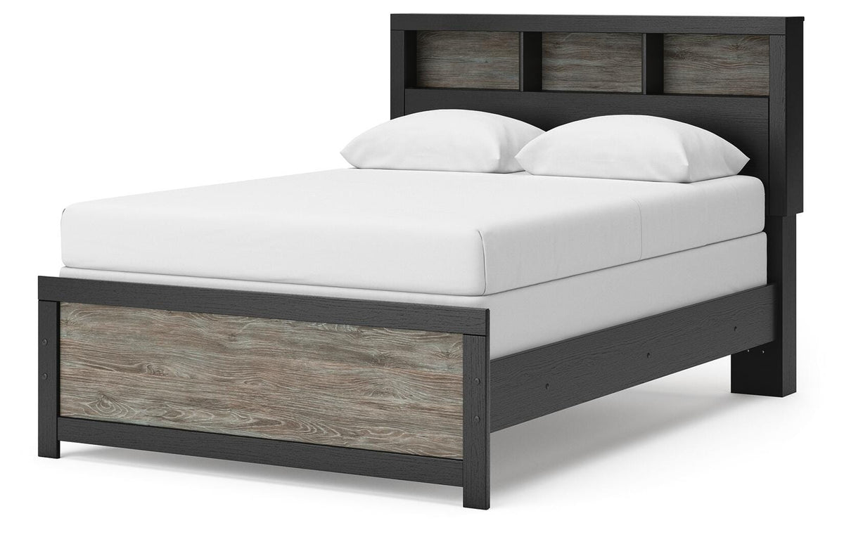 Jonnifer Full Bookcase Bed, Dresser and Mirror