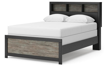 Jonnifer Full Bookcase Bed, Dresser and Mirror