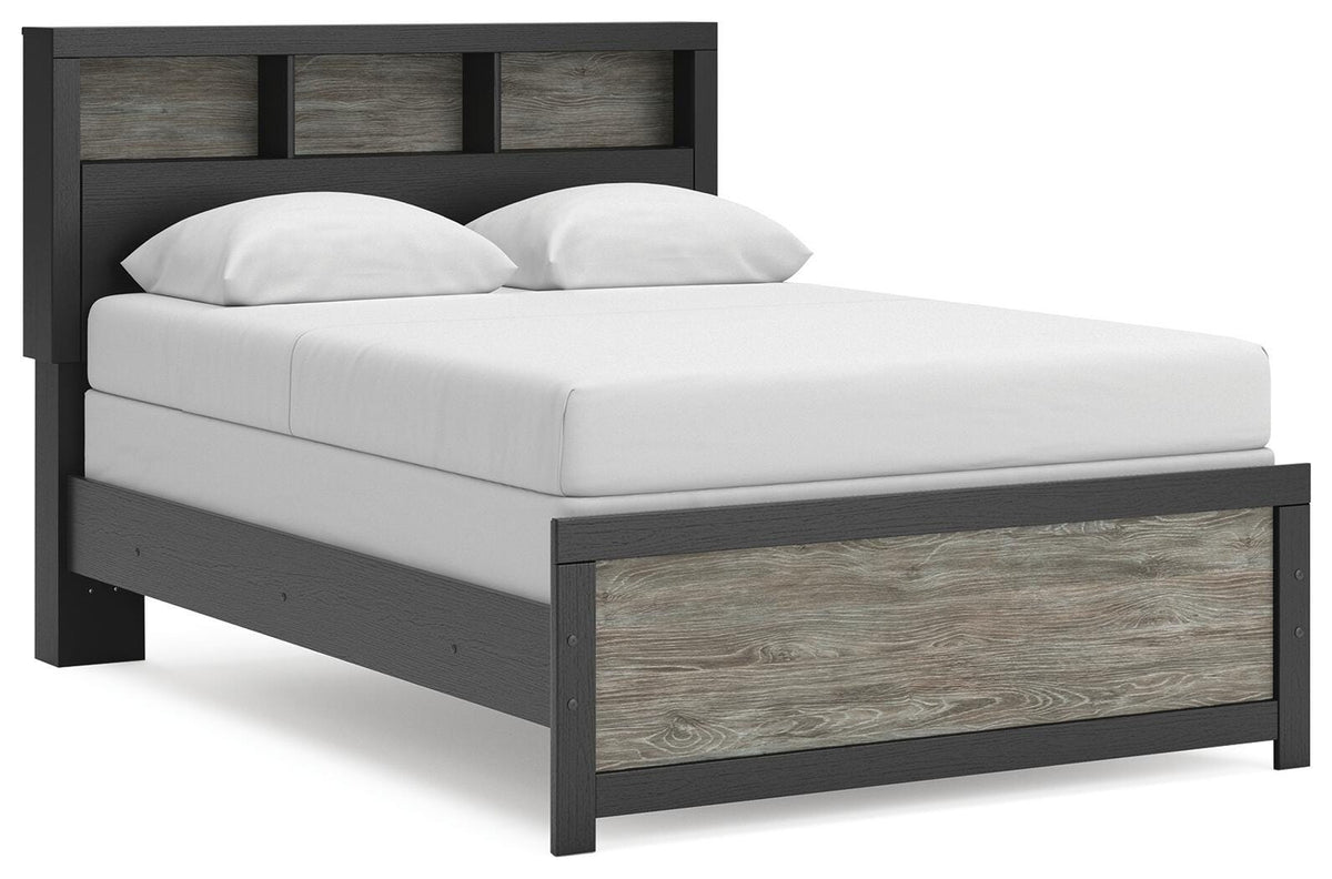 Jonnifer Full Bookcase Bed, Dresser and Mirror